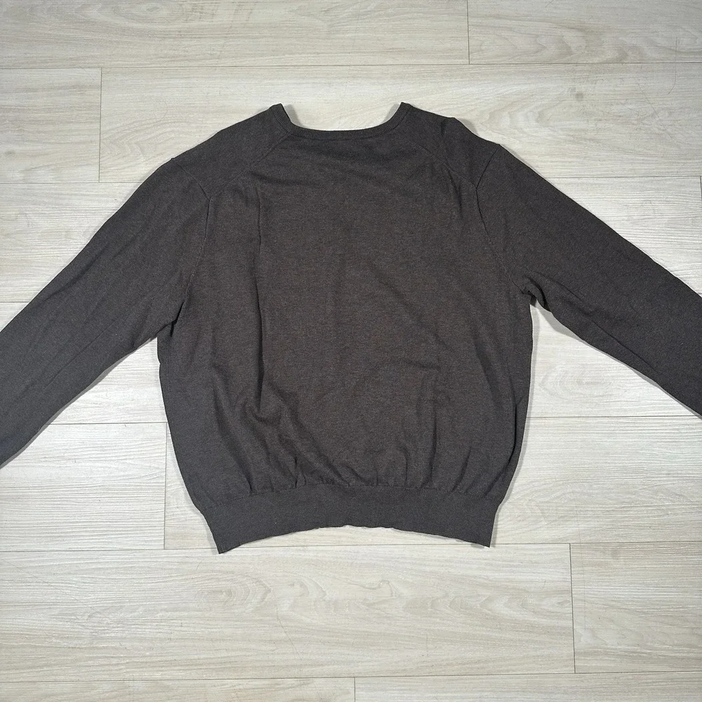 Polo Ralph Lauren‎ V Neck Sweater Men's XXL Brown 100% Pima Cotton Soft Preppy